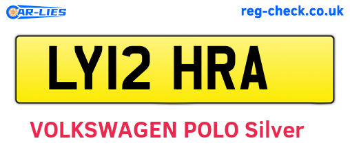 LY12HRA are the vehicle registration plates.