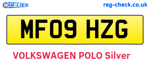 MF09HZG are the vehicle registration plates.