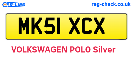MK51XCX are the vehicle registration plates.