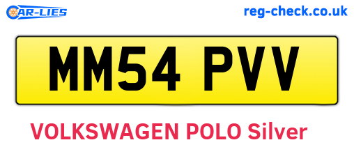 MM54PVV are the vehicle registration plates.