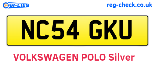 NC54GKU are the vehicle registration plates.