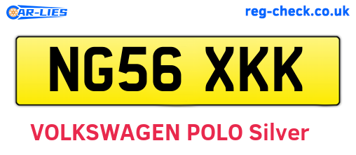 NG56XKK are the vehicle registration plates.