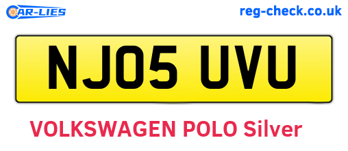 NJ05UVU are the vehicle registration plates.