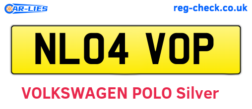 NL04VOP are the vehicle registration plates.