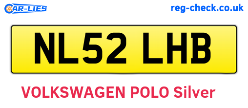 NL52LHB are the vehicle registration plates.