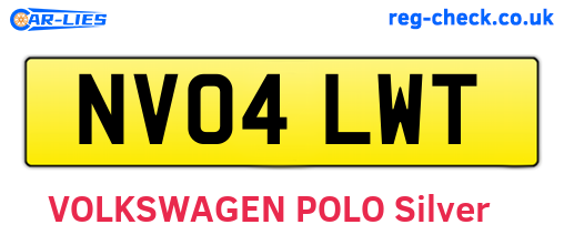 NV04LWT are the vehicle registration plates.