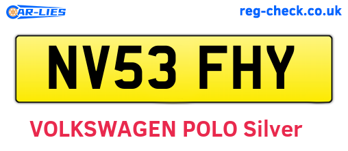 NV53FHY are the vehicle registration plates.