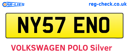 NY57ENO are the vehicle registration plates.