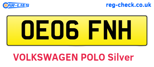 OE06FNH are the vehicle registration plates.