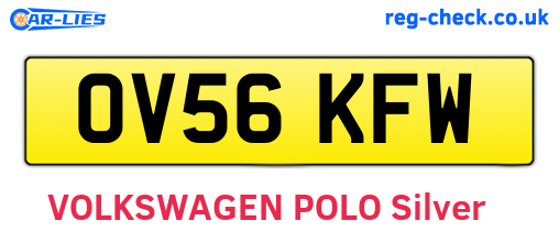 OV56KFW are the vehicle registration plates.