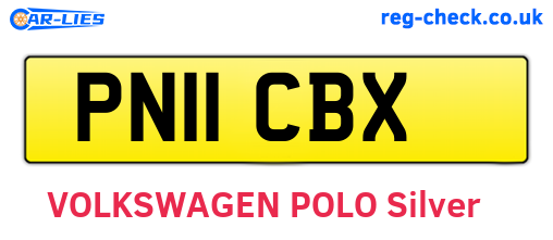 PN11CBX are the vehicle registration plates.