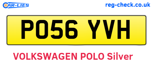 PO56YVH are the vehicle registration plates.