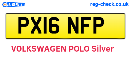 PX16NFP are the vehicle registration plates.