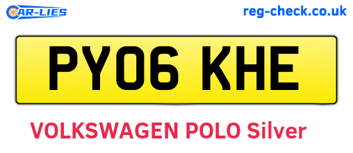 PY06KHE are the vehicle registration plates.