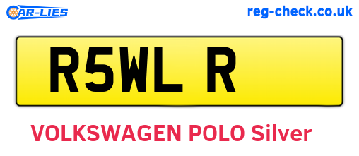 R5WLR are the vehicle registration plates.