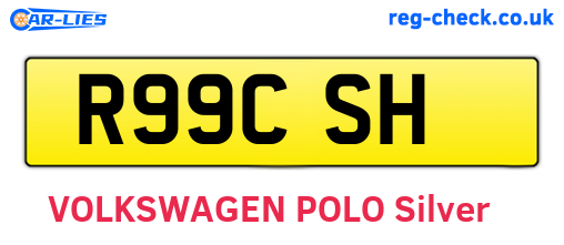 R99CSH are the vehicle registration plates.