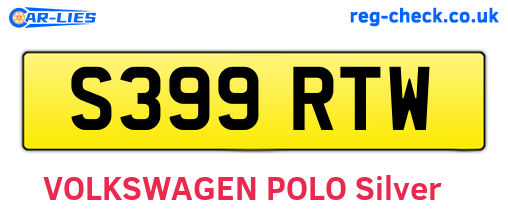S399RTW are the vehicle registration plates.