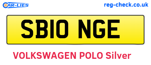 SB10NGE are the vehicle registration plates.