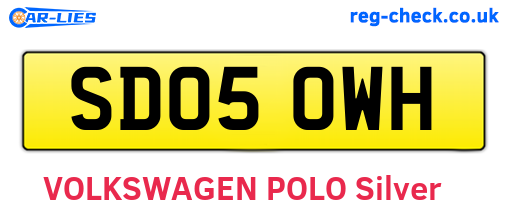 SD05OWH are the vehicle registration plates.