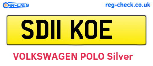 SD11KOE are the vehicle registration plates.