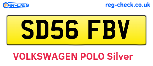 SD56FBV are the vehicle registration plates.