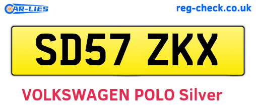 SD57ZKX are the vehicle registration plates.