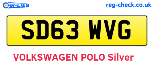 SD63WVG are the vehicle registration plates.