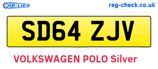 SD64ZJV are the vehicle registration plates.