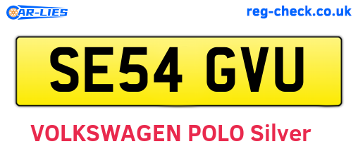 SE54GVU are the vehicle registration plates.