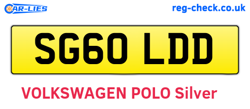 SG60LDD are the vehicle registration plates.