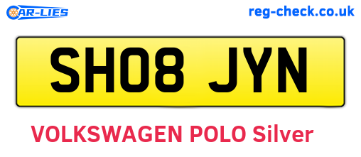 SH08JYN are the vehicle registration plates.