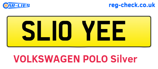 SL10YEE are the vehicle registration plates.