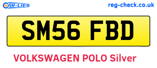 SM56FBD are the vehicle registration plates.