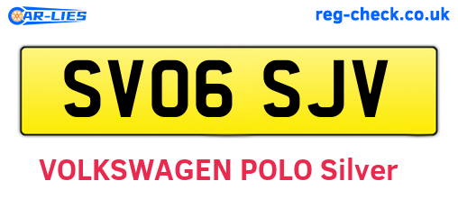 SV06SJV are the vehicle registration plates.