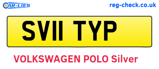 SV11TYP are the vehicle registration plates.