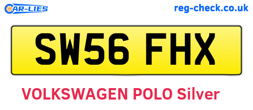 SW56FHX are the vehicle registration plates.