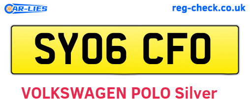 SY06CFO are the vehicle registration plates.