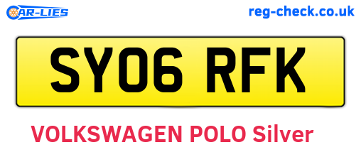 SY06RFK are the vehicle registration plates.