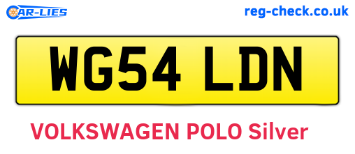 WG54LDN are the vehicle registration plates.