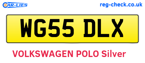 WG55DLX are the vehicle registration plates.