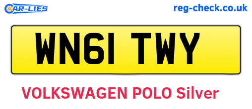 WN61TWY are the vehicle registration plates.