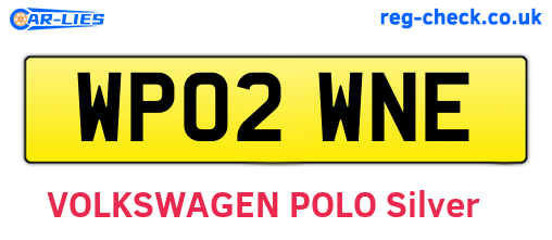 WP02WNE are the vehicle registration plates.