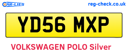 YD56MXP are the vehicle registration plates.