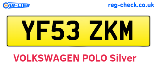 YF53ZKM are the vehicle registration plates.