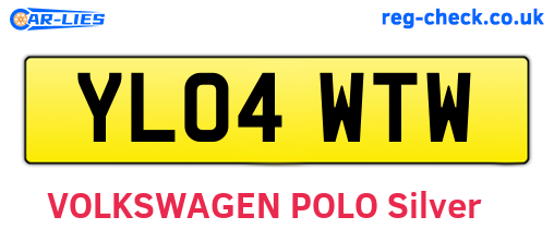 YL04WTW are the vehicle registration plates.