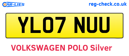 YL07NUU are the vehicle registration plates.