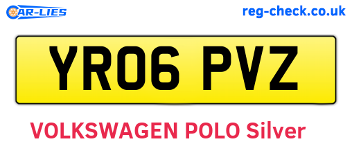 YR06PVZ are the vehicle registration plates.