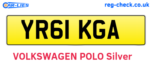 YR61KGA are the vehicle registration plates.