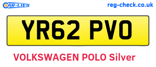 YR62PVO are the vehicle registration plates.