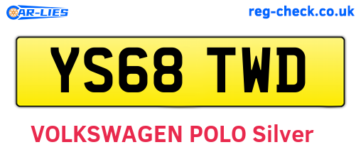 YS68TWD are the vehicle registration plates.